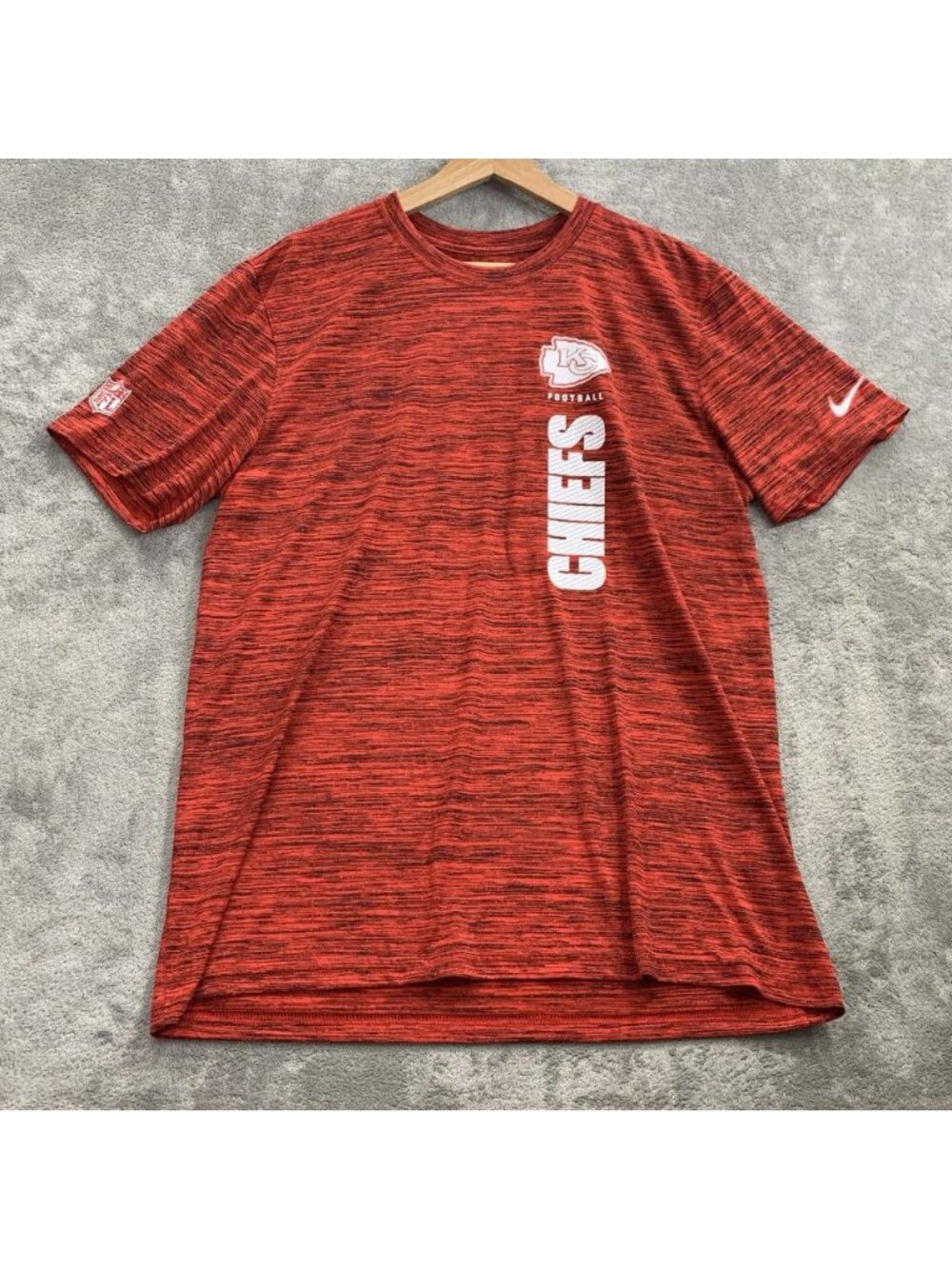 Nike Velocity Shirt Mens Size Large Kansas City Chiefs Red Dri-Fit On Field NFL